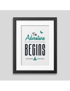 copia de copia de The adventure begins Framed poster