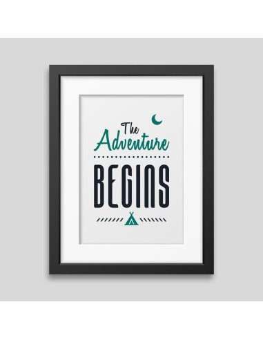 copia de copia de The adventure begins Framed poster