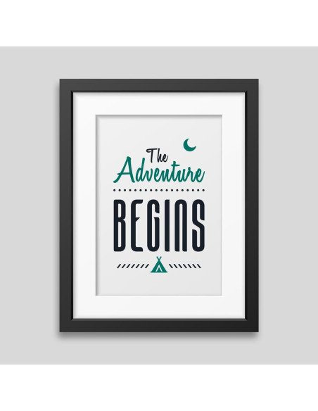 copia de The adventure begins Framed poster