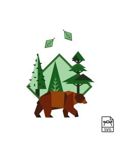 copia de Brown bear - Vector graphics